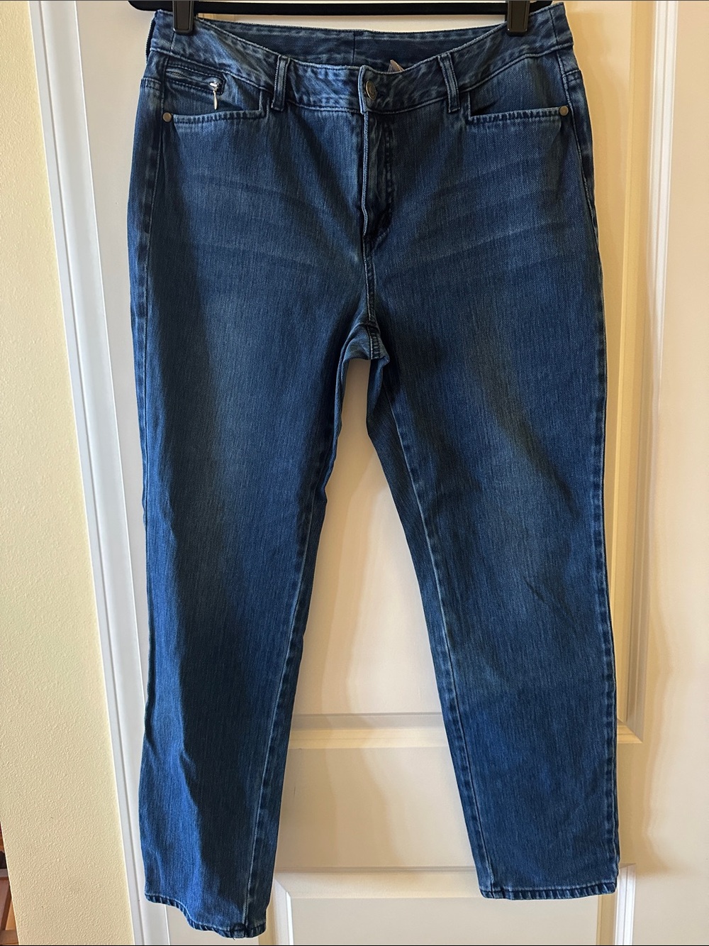 Chico's Straight Leg Jeans in Dark Blue Wash